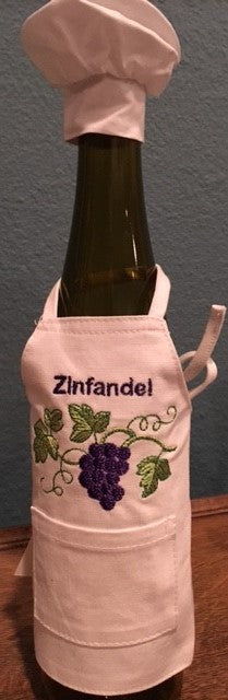 Apron w/chef hat for wine bottle